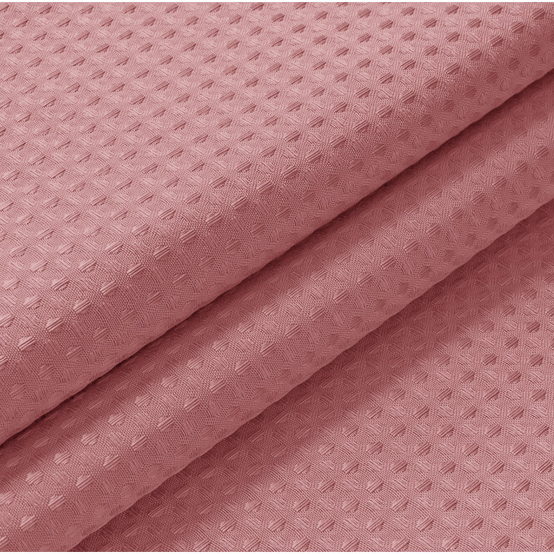 72 "X 72" - Rideau de douche luxueux en tissu texturé avec 12 crochets à billes en métal, Rose