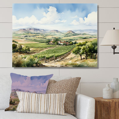 «Vineyard Scenery Landscape Beauty I», reproduction sur toile