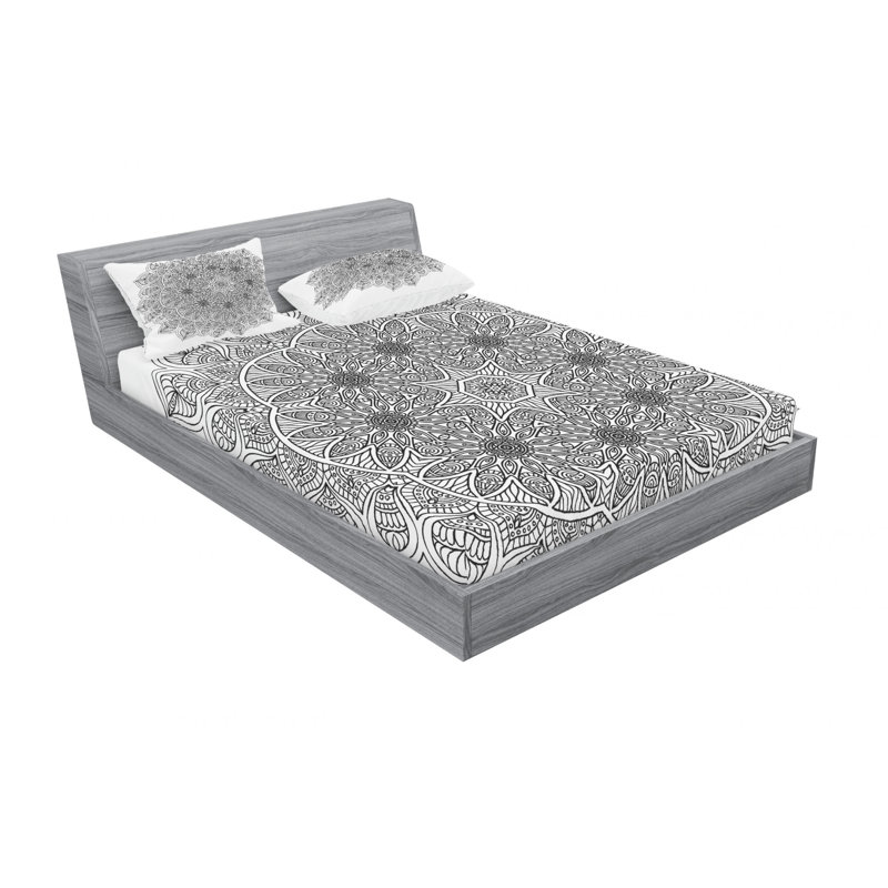 Microfiber Damask, Full Pillowcase, Floral