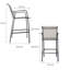 Ensemble de tabourets de bar d'extérieur 44 pouces avec structure en métal-487856997