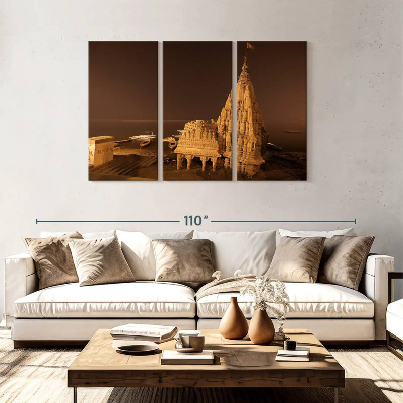 Rorry Ganges River Temple Ruins, 48" H x 74" W