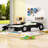 Race Car-Shaped Platform Bed With Wheels-397678375-434214986