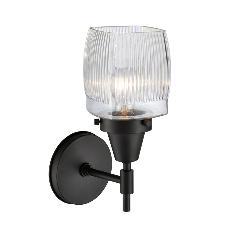 Gayle Armed Sconce, Matte Black, LED
