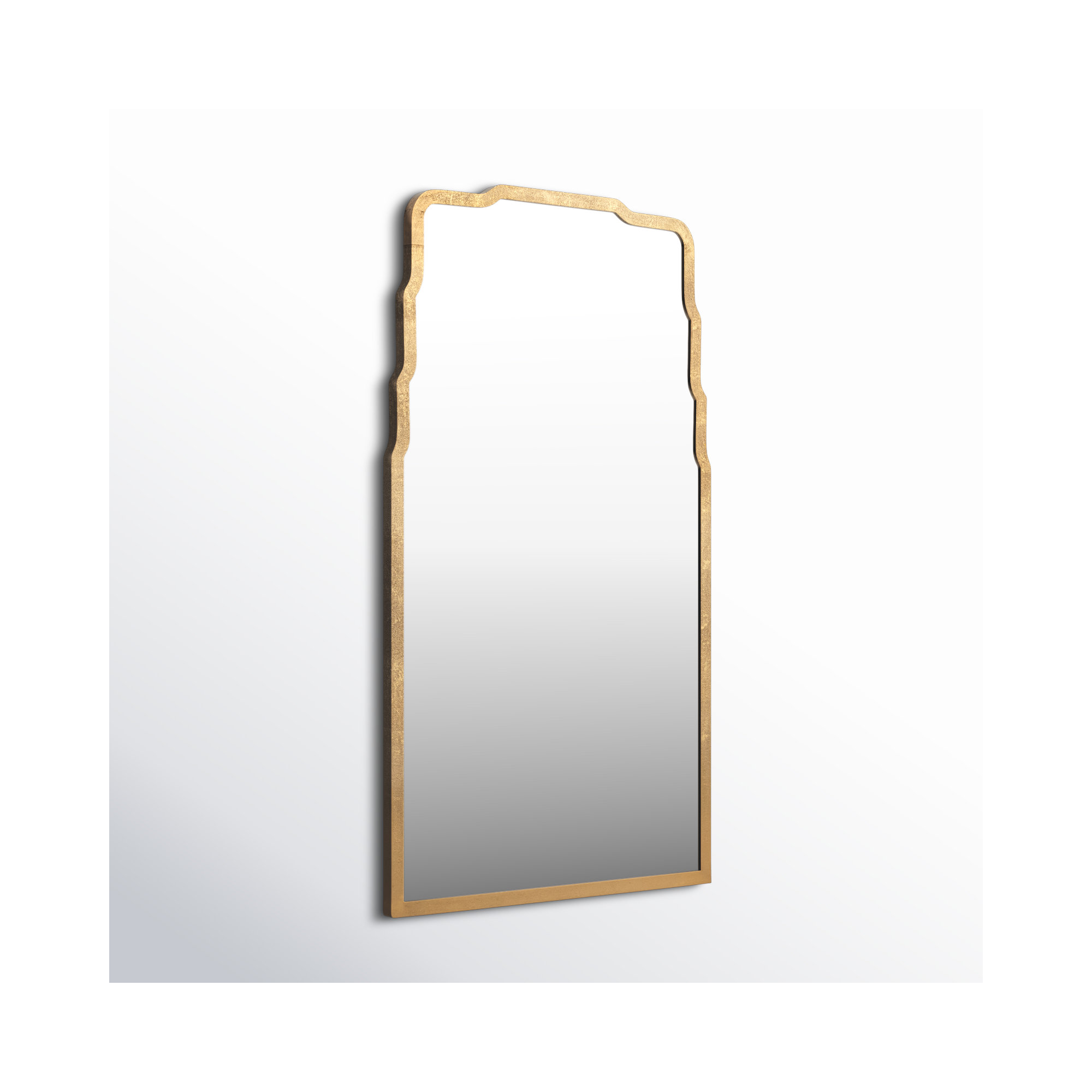 Jodi Scalloped Mirror, Gold