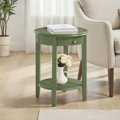 Slayter 24" Tall 1 Drawer End Table with Shelf
