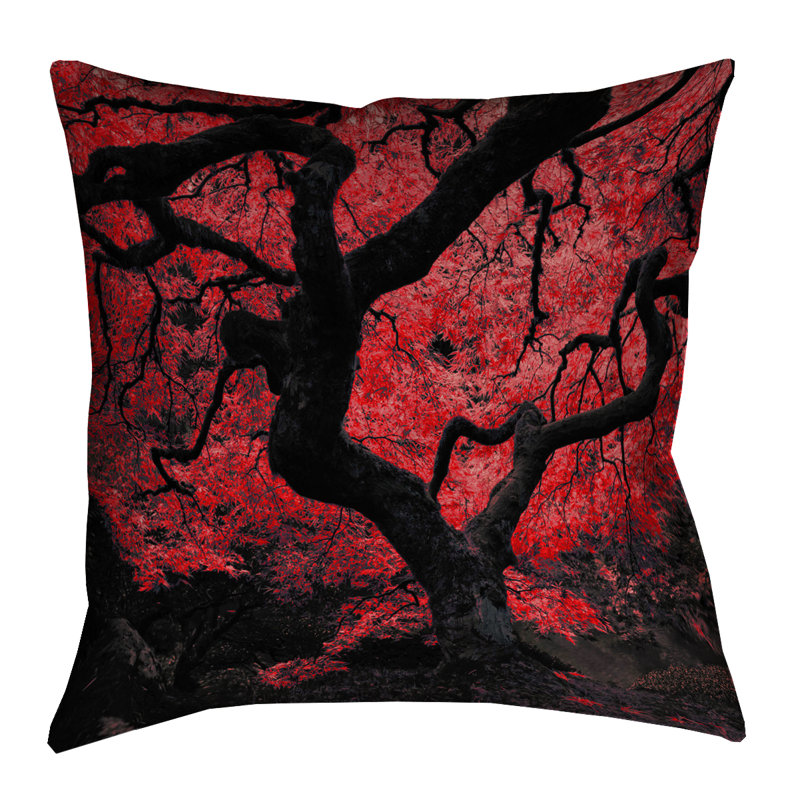 Justin Duane Throw Pillow, 20" x 20", Red