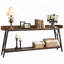 Console extra longue 70,87 pouces Inzillo derrière le canapé, canapé industriel rustique pour le salon, table de bar longue pour le couloir d'entrée étroit