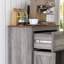 Living Room Cabinet, Grey - Style With Ample Storage, Double Doors & Adjustable Shelf Storage Cabinet In Grey. Doors, Drawer Shelf. For Bedroom Room. Generous Tipping. Particleboard Construction.