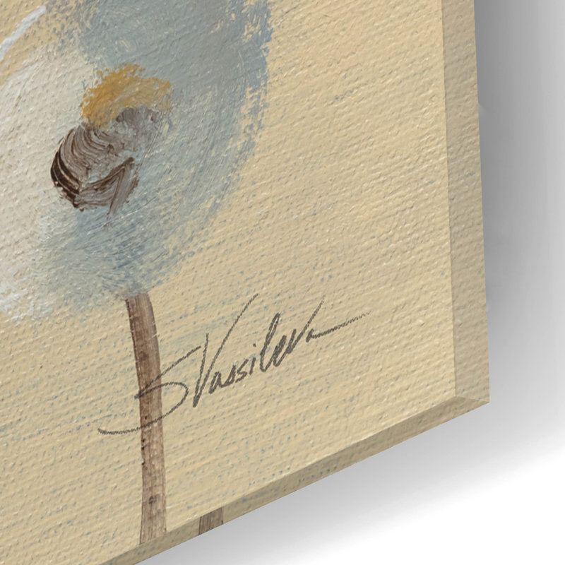  «Pale Blue Branches 2» par Silvia Vassileva, art mural en verre acrylique, 12 po x 16 po