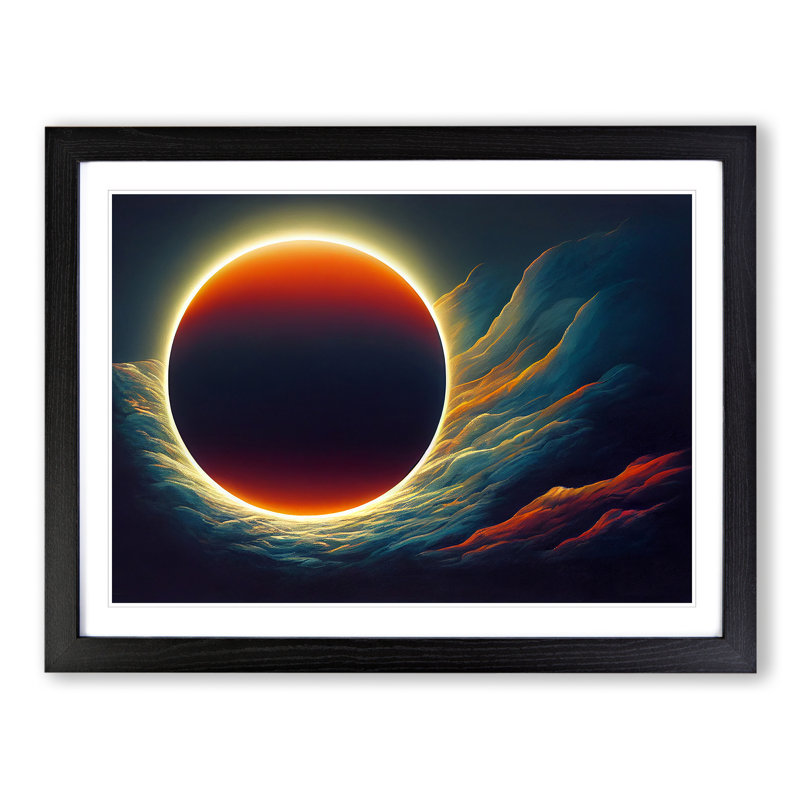 Bold Sunset - Single Picture Frame Print, Black Framed, 46cm H x 64cm W x 2cm D