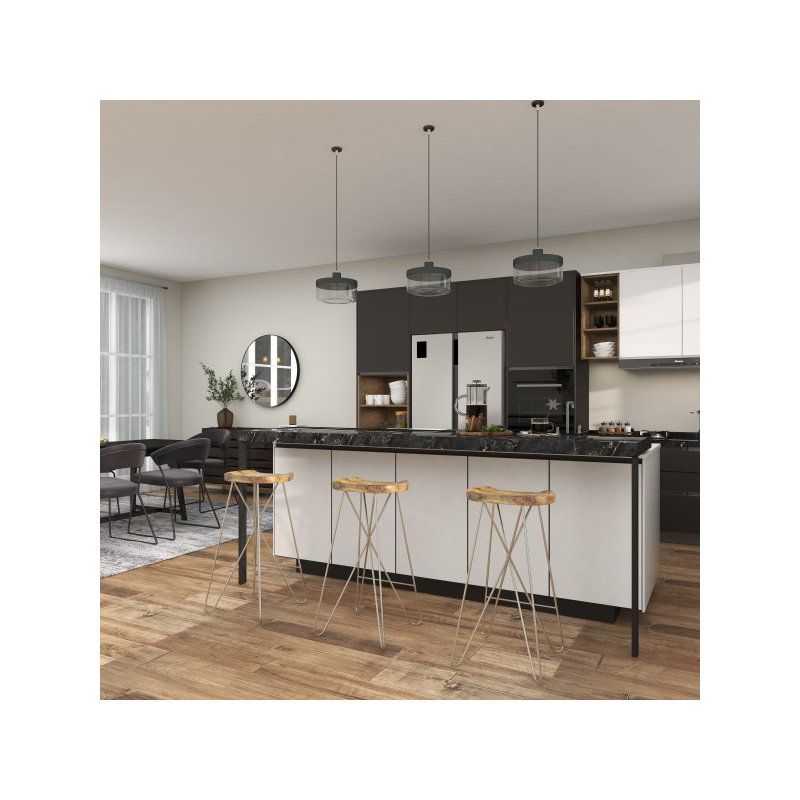 Tabouret de bar, Brun clair / argent