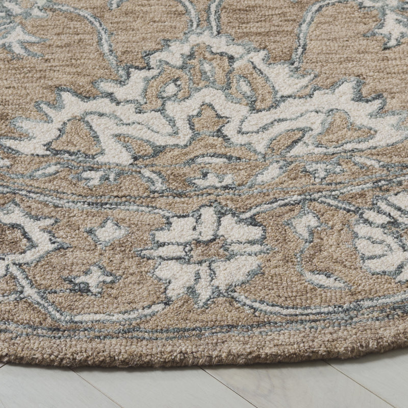 Tapis oriental en laine touffeté à la main Metro, Rond 6 pi