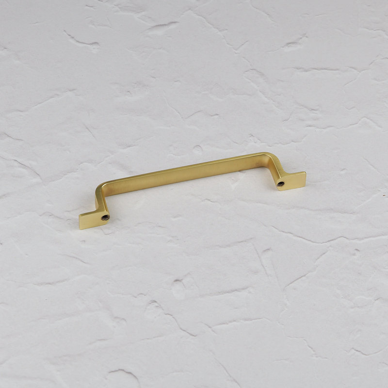 Strap Style Bar Handles in Multiple Finishes, 128mm, Brushed Brass