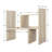 White Desktop Bookshelf, Manufactured Wood Desk Organizer for Office & Dorm-1009421300