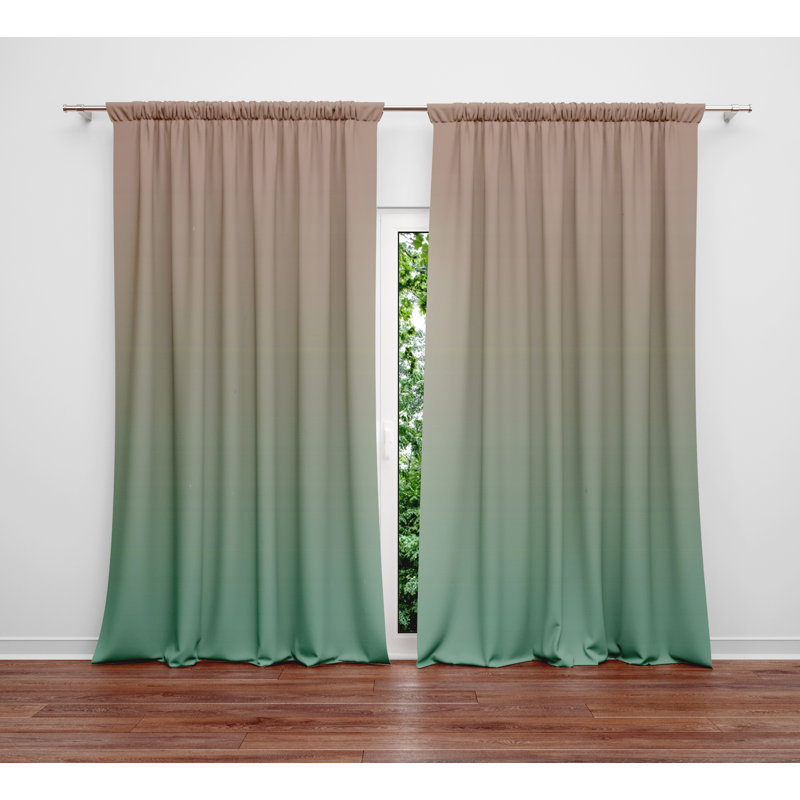 Semi Sheer Curtain Panel Pair, 20" W x 52" L