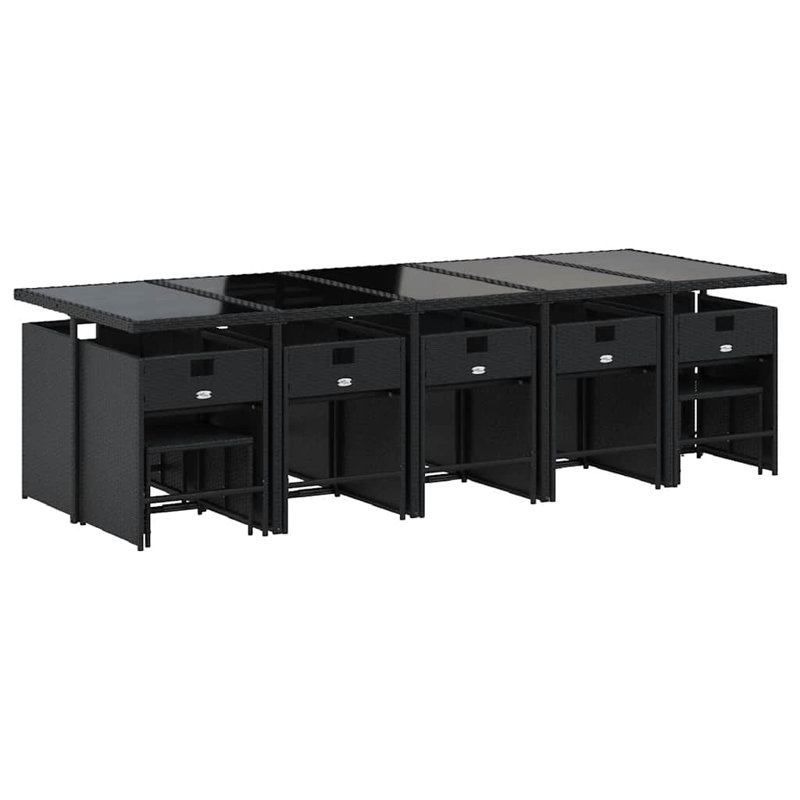 Patio Dining Set Table,, Black, Black