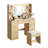 Lighted Vanity Set - 10pcs 3-Color Dimmable Bulbs, 7 Drawers-1656007350