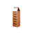 16.54"Retro brown-black solid wood storage cabinet with multiple drawers-1413445028