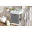 Meuble-lavabo flottant moderne de 21,6 po avec lavabo en céramique - parfait pour les petites salles de bain, rangement à droite