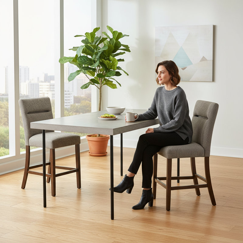 Ensemble de chaises de salle à manger extra-rembourrées brun 2PK | Idée de cadeau