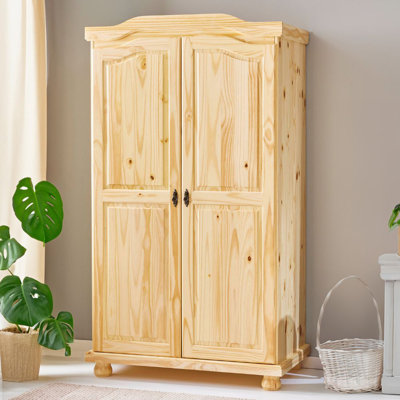 Bern Hinged Door Wardrobe - Solid pine wood