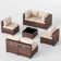 Keyala 7 Piece Rattan Sectional Seating Group with Cushions