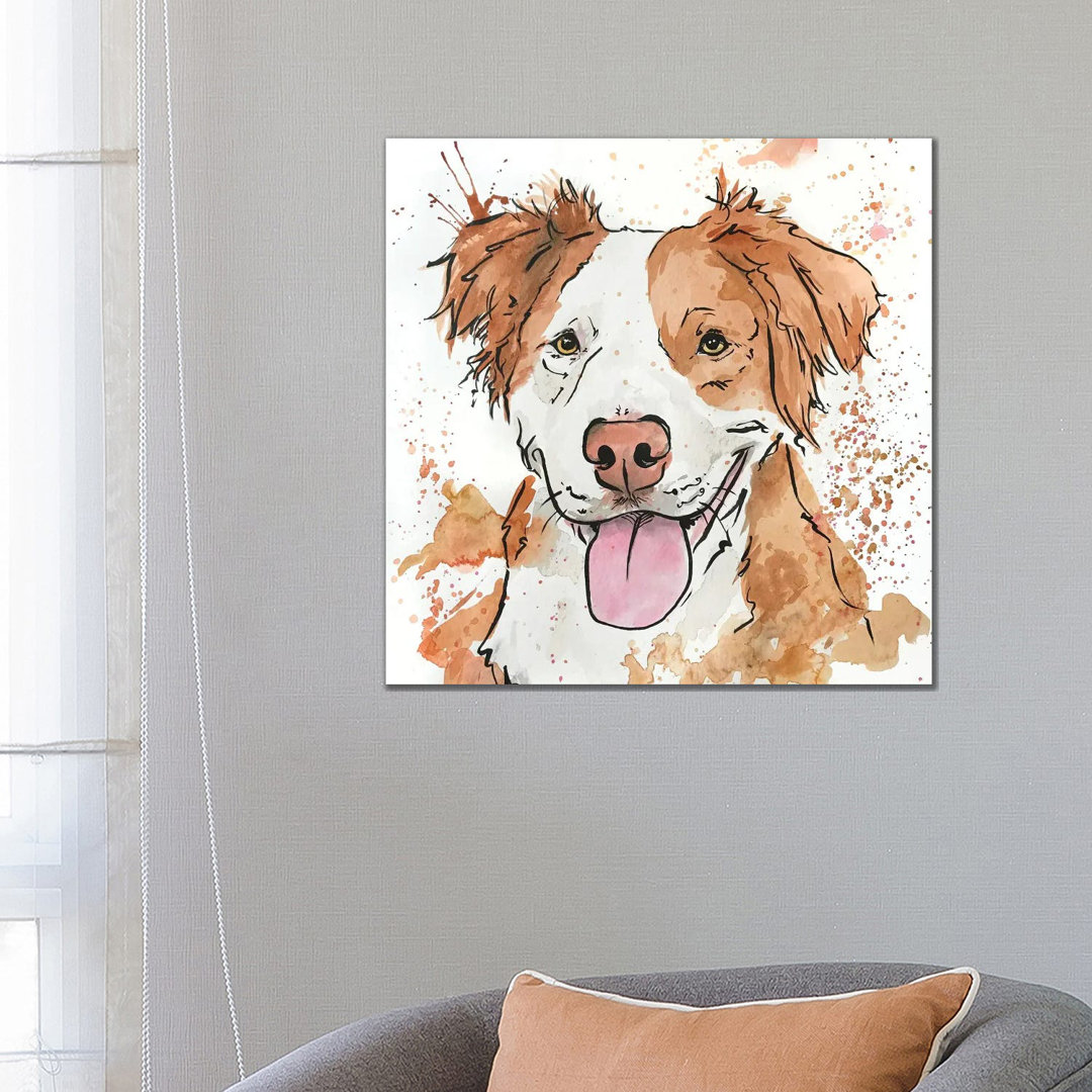 Gleeful Ginger Spaniel by - Art Prints on