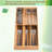 Durable Bamboo Silverware Organizer - Double Layer Design For Utensils Storage