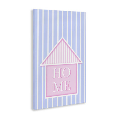 Toile Home Lettrage sur rayures, design par Pooja Dave