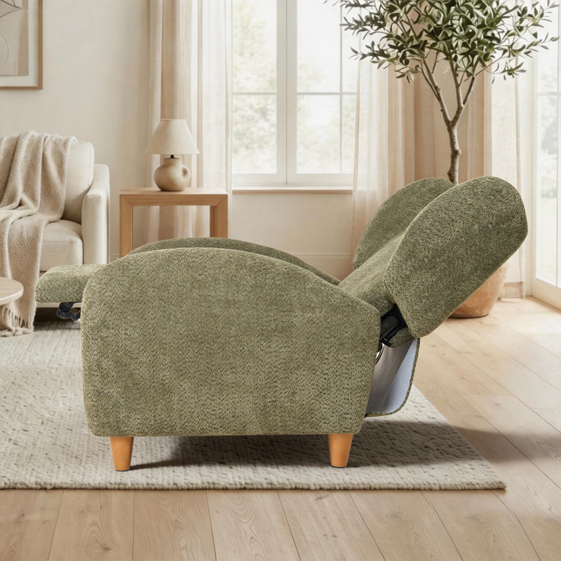 Fauteuil inclinable inclinable réglable, fauteuil d'appoint en tissu doux pour la réception dans le hall, la chambre à coucher et le bureau à domicile