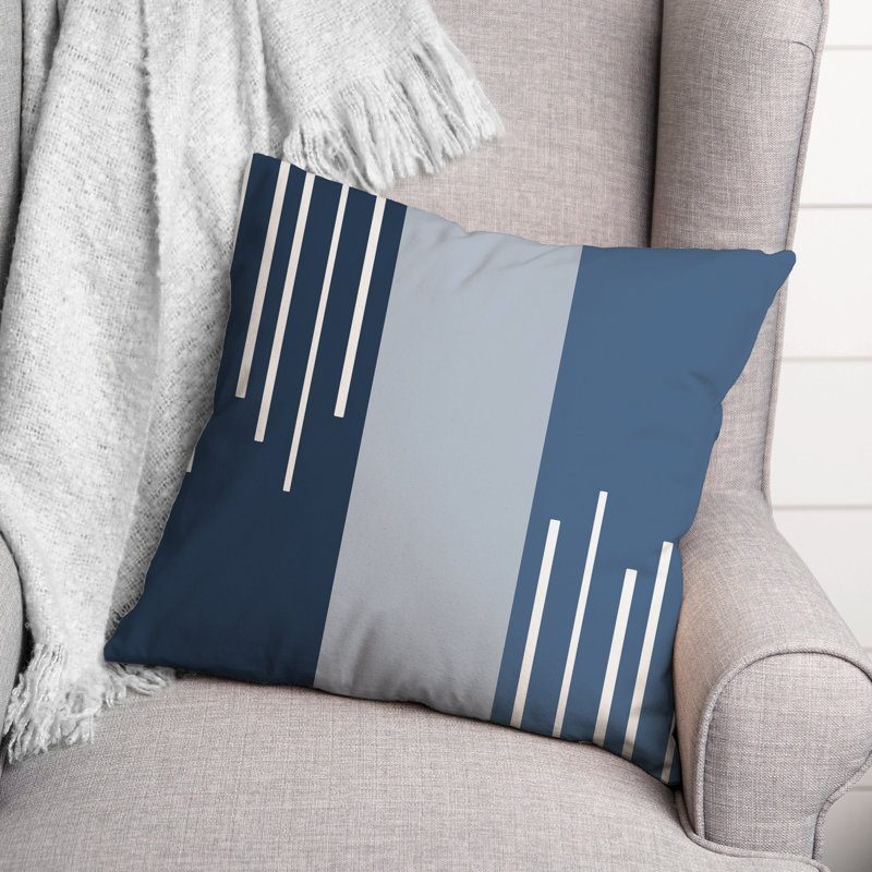 Coussin Blue Blocks And Stripes