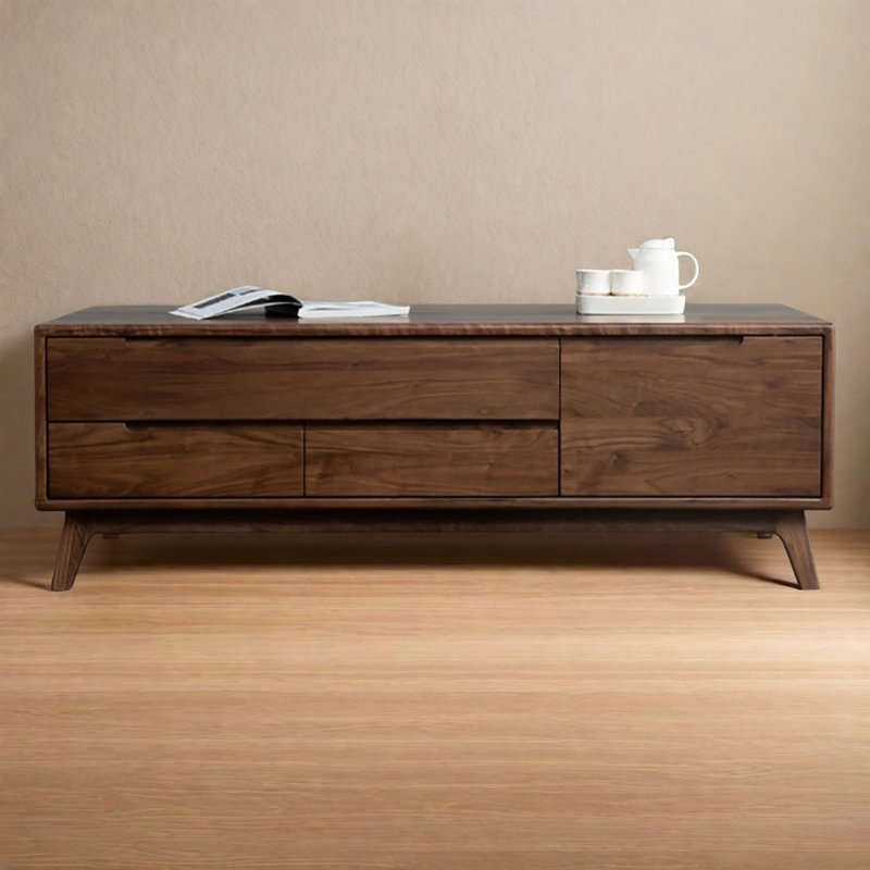 Table de bout en rondins de bois de noyer noir, H 18,5 po x L 51,2 po x l 25,6 po
