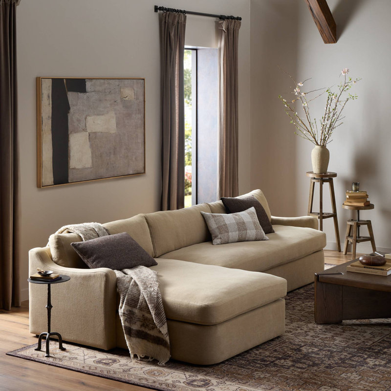Aurelia 2-Piece Sectional, Left Hand Facing, Boatway Canvas Linen