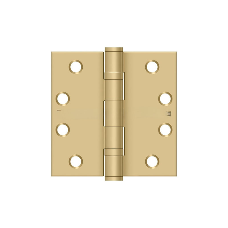 Charnière carrée 4 "x 4" Deltana S44HDBB4, Laiton satiné