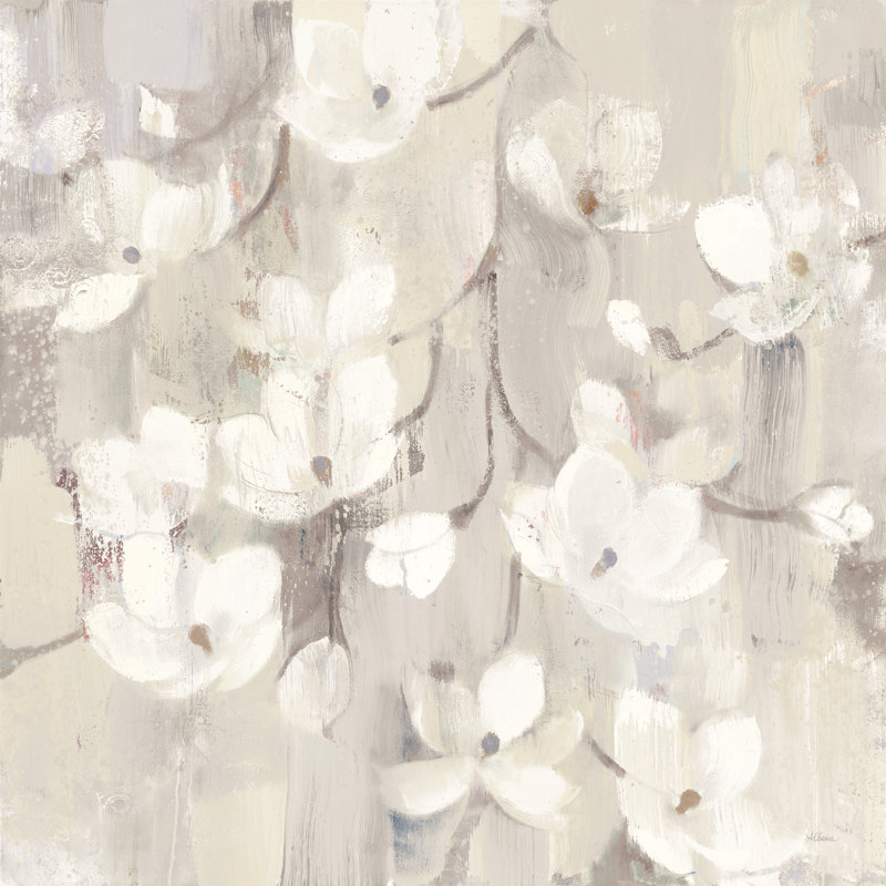 Magnolias au printemps II neutre, H 20 po x l 20 po x P 1,25 po
