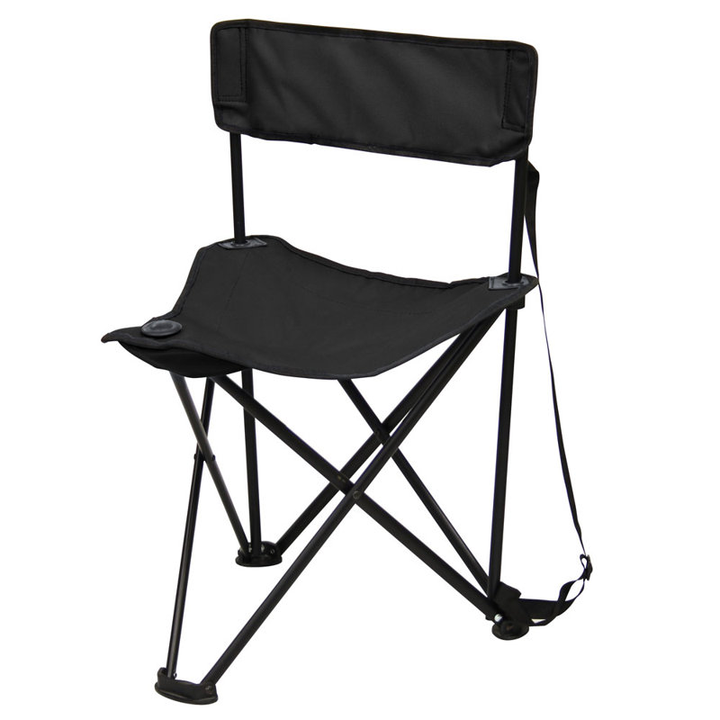 Chaise de camping pliante Kwinton, Noir
