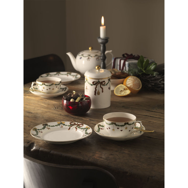 Royal Copenhagen Star Fluted Christmas Bone China Teacup