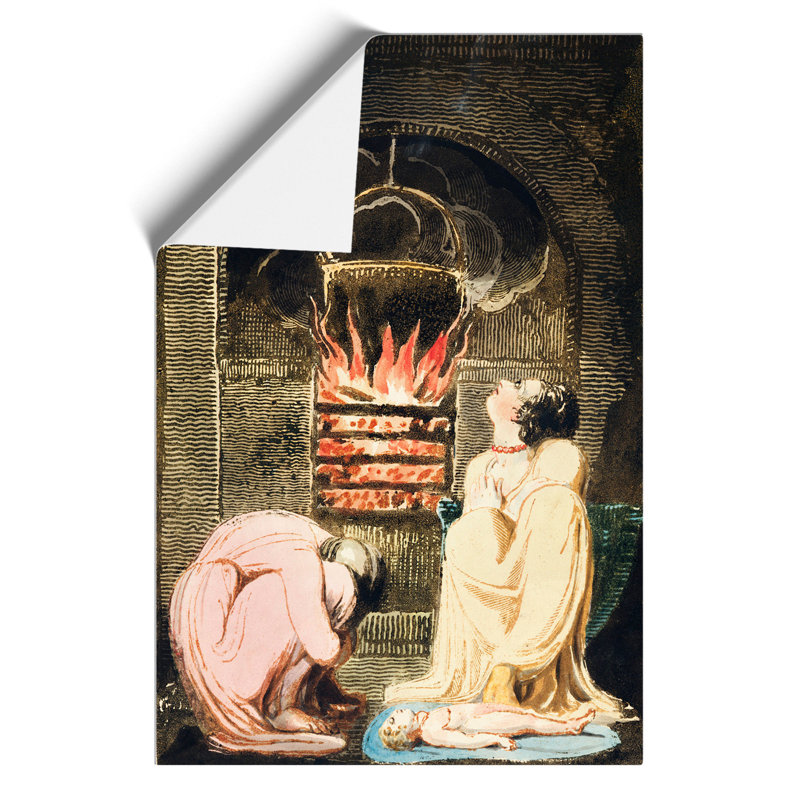 Cauldron over a Favour by William Blake - Frameless Print, 42cm H x 30cm W x 0.1cm D
