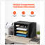 Organisateur de documents, boîte aux lettres de bureau à 4 compartiments avec tablettes amovibles, trieur de boîtes aux lettres en bois avec rangement vertical latéral, organiseur de bureau de bureau pour classeur, documents, papier, noir