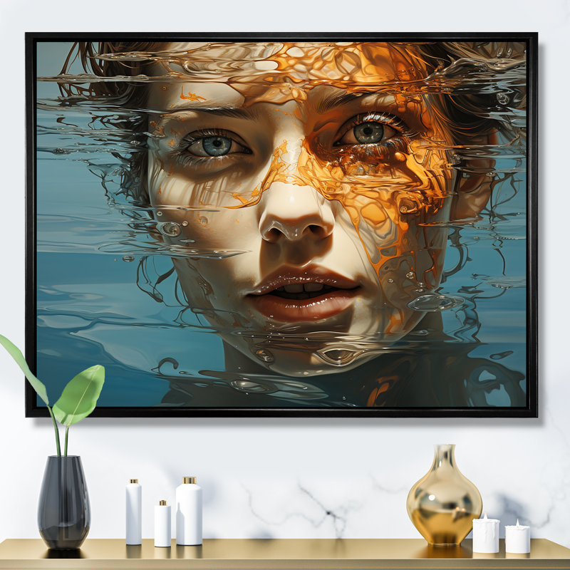 Reflets de la nature surréaliste, Cadre flottant noir, H 12 po x l 20 po x P 1 po