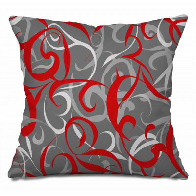  Abstract Cotton Blend Reversible Throw Pillow