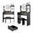 17" Round Led Mirror Vanity Table + Soft Cushion Stool Set, Large Mirror, Touch Switch, 3 Colors, Adjustable Brightness, Large Desktop, Multi-Layer High Capacity Storage, Suitable For Small Space-869121705