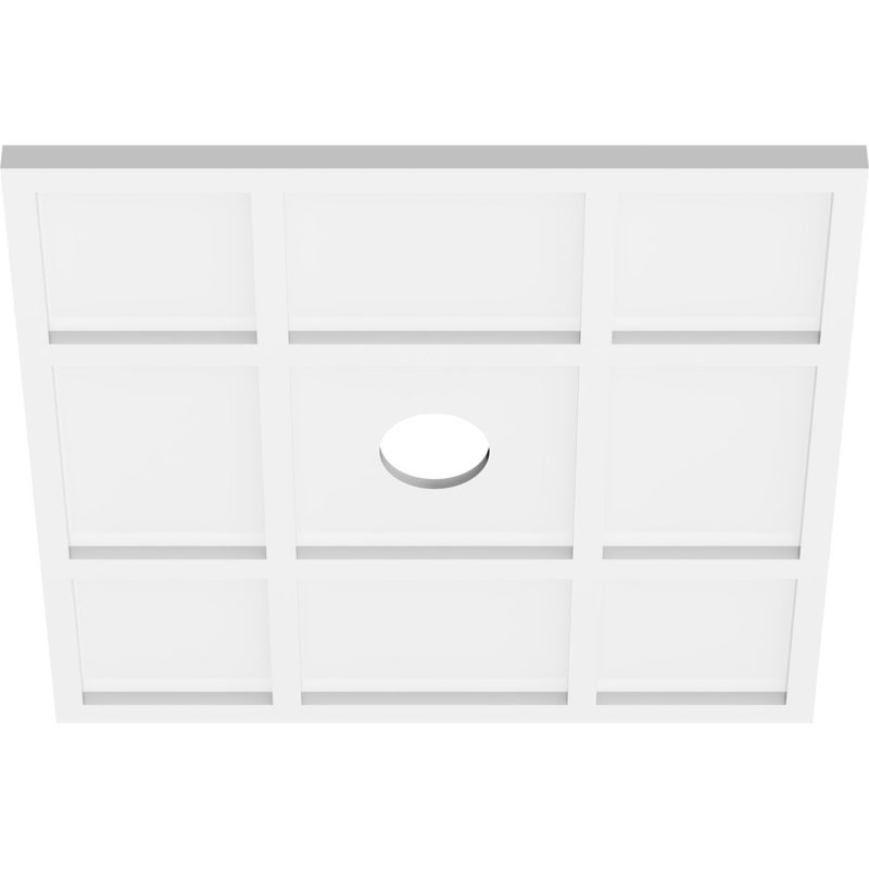 Médaillon de plafond contemporain en PVC de qualité architecturale 22 po x P 3 po x P 7 1/2 po x P 1 po