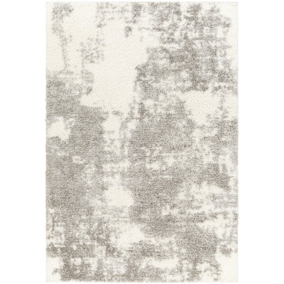 Parmelee Abstract Polyester Area Rug in Gray