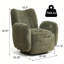 Fauteuil d'appoint pivotant à 360 °, fauteuil rembourré en chenille de 32,48 po de large avec dossier amovible-129241837