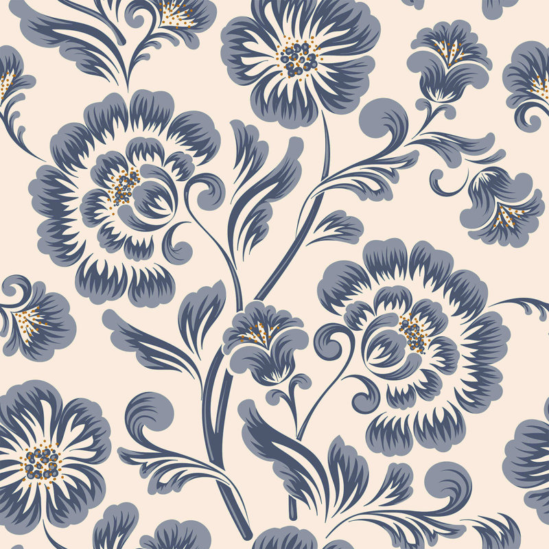 Jacquisha Peel & Stick Floral Tile, 102" L x 24" W