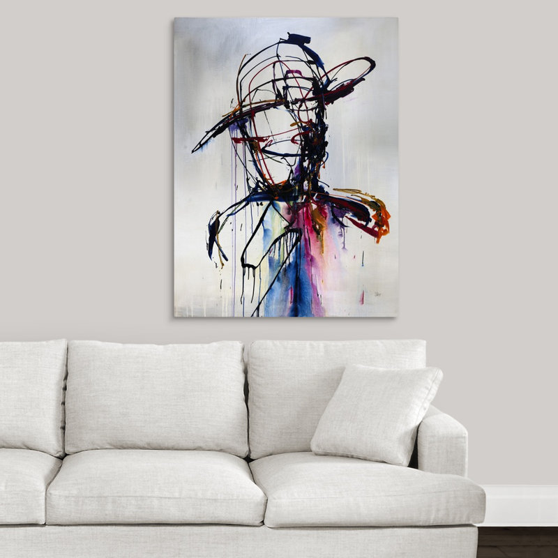 « on the hunt », peinture sur toile, Toile tendue, H 40 po x l 30 po x p 1,25 po