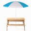 Table de pique-nique en bois pour enfants 3 en 1 avec parasol, sable et mer convertible, certification ASTM et CPSIA-601704805