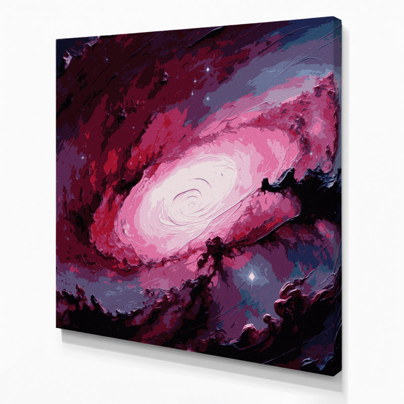 Art mural sur toile mauve Space Rosette, H 16 po x l 16 po