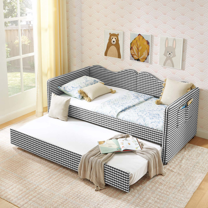 Lit de jour avec lit gigogne escamotable, Twin, Black